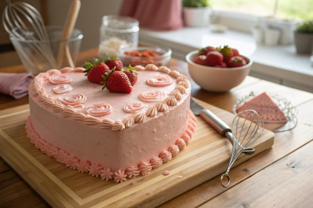 How to do a heart-shaped cake?