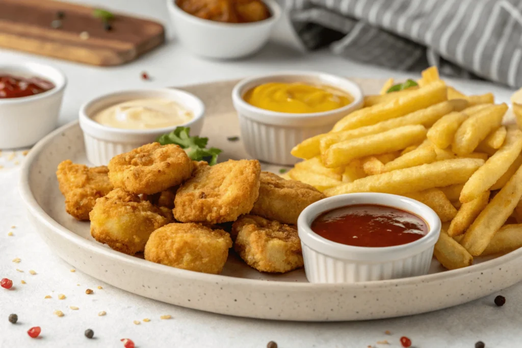 chicken nuggets and fries​